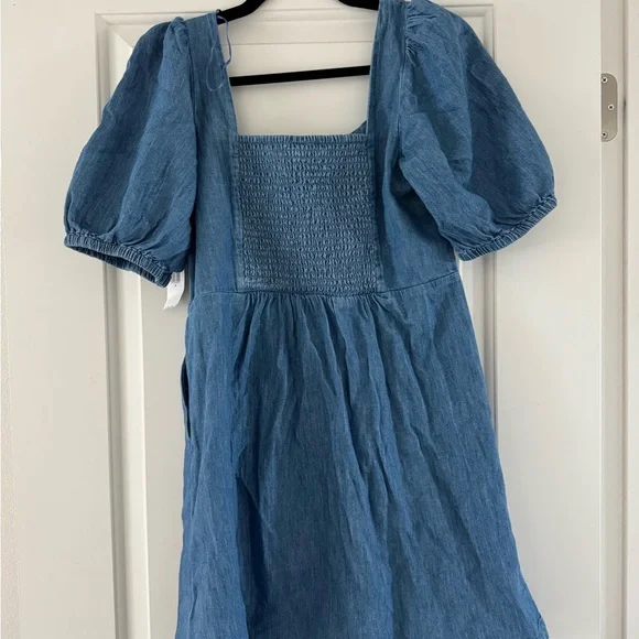 Old Navy Puff-Sleeve Jean Mini Dress - Picture 3 of 3